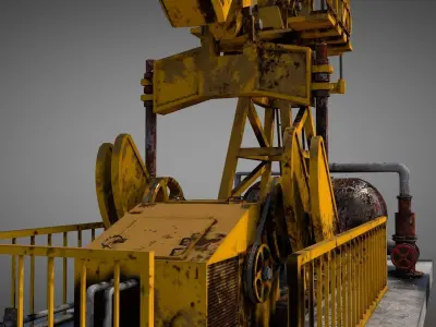 Rusty Oil Well LITE 3D model