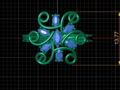 LUXURY DIAMOND RING FOR COUPLE 3D PRINTABLE MODEL 3D print model