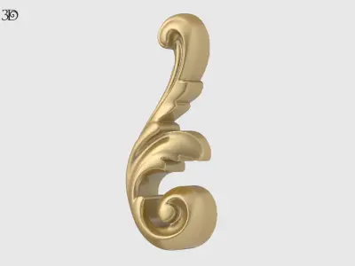 Acanthus Leaf Scroll Free 3D print model