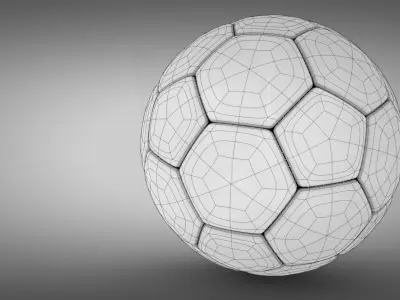 Football soccer ball 3D model
