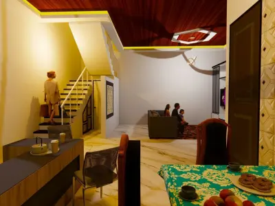 minimalis modern house  3D model