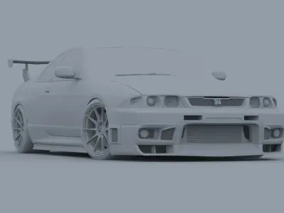 nissan GT-R R33  3D model
