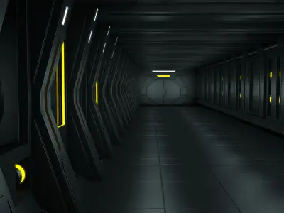 Sci Fi Tunnel 3D model