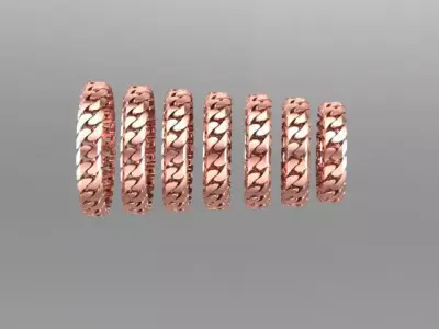 chain rings STL  3D model