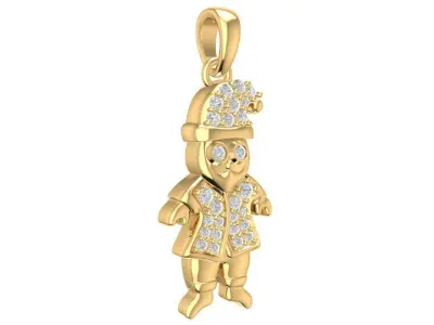 Cute Boy Diamond Pendant Jewelry 663 3D print model