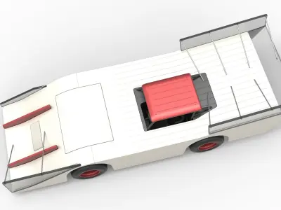 Vintage Outlaw dirt late model race car Scale 1 to 25 3D print model