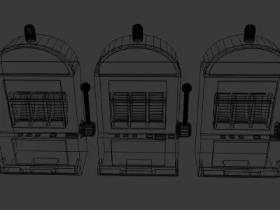 Slot Machine Low-poly 3D model