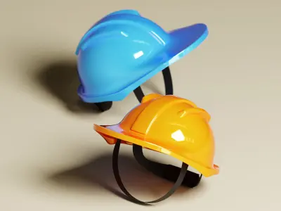 Safety Helmet 3D Model Low-poly 3D model purchase