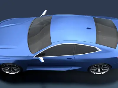 concept coupe 3d model Low-poly 3D model