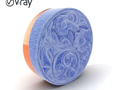 Art Nouveau Floral Relief Decor model pack Low-poly 3D model