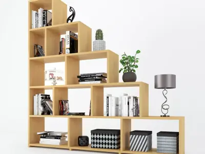 Shelf Staircase Decoration 3D model