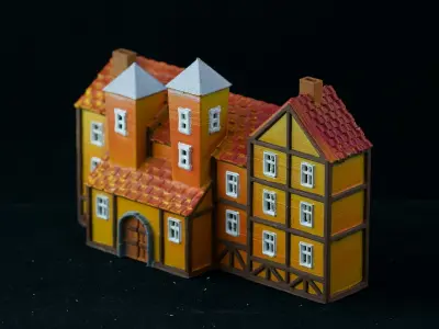 Medieval House 43 3D print model 3D model