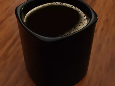 Cup of Coffee Low-poly 3D model