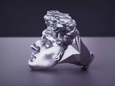 David of Michelangelo RING 3D PRINT CASTABLE 3D print model