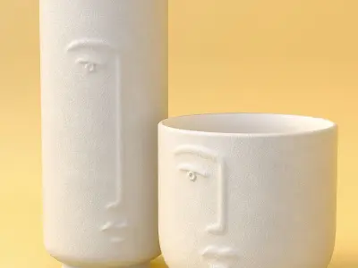 HM Decorative Stoneware Vases - 3D Model Collection 3D Model Pack