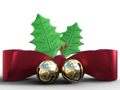 Christmas Bell Pack Low-poly 3D model