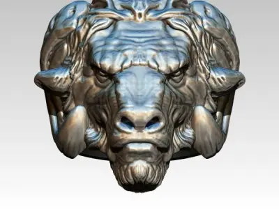 Ram Bison Goat Cow Bull  3D print model