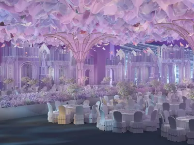 Wedding Banquet Hall 2 3D model