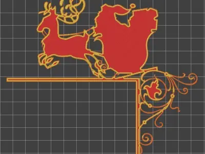 Christmas door corners vol 2 - Multipack of 10 models 3D print model