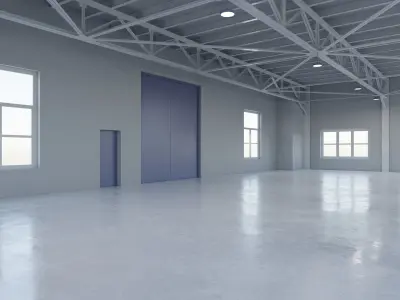 Industrial Warehouse Interior 15 Low-poly 3D model