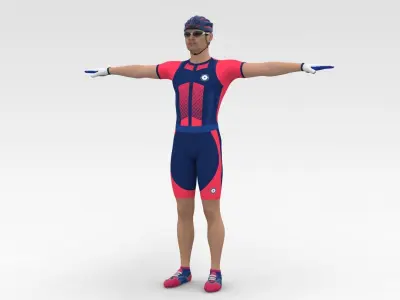 Cyclist 07 3D model