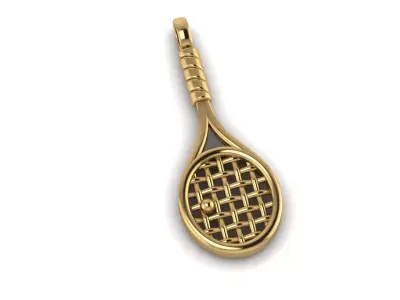 Tennis racket pendant 3D print model