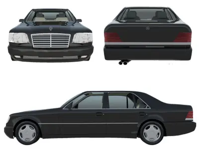 Mercedes s class w140 3D model