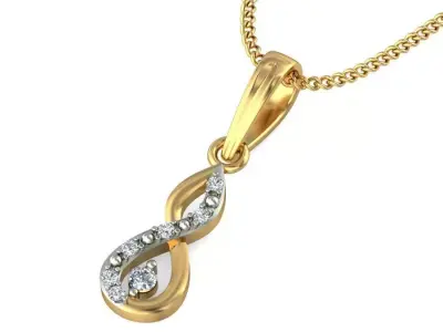 Solitaire Women Pendant 3dm STL OBJ FBX Renders Details 3D print model 79