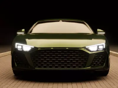 Low poly Audi R8 2019 without logo Low-poly 3D model