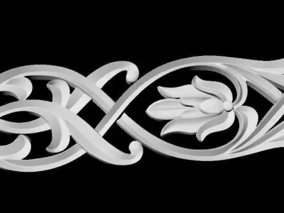 Central decor ornament for furniture 3D model 139