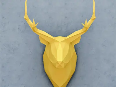 DEER PAPER HEAD 3D model