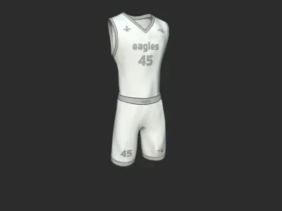 Basketball Fantasy Team Eagles Uniform - Character Design Low-poly 3D model