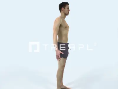 Virtue H Beach Animated Rigged Sports Man Low-poly 3D model