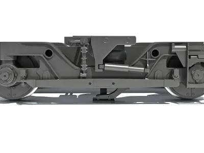 Train Wheels Bogie 3D model