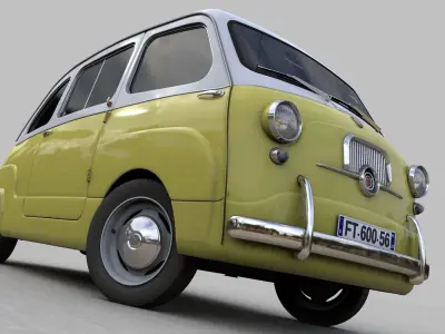 FIAT 600 MULTIPLA 1956 3D model