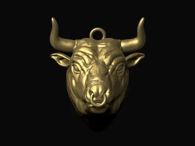 Bull Head Pendant  3D print model