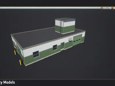 Warehouse 02 Model - Game Ready Low-poly 3D model