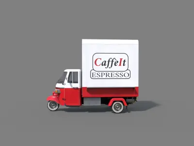 Food Truck Low-poly 3D model