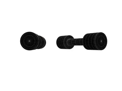 Voxel Style DumbBell v1 009 Low-poly 3D model