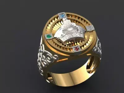 crown ring 3D print model get