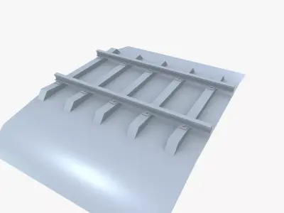 Railway line Low-poly 3D model