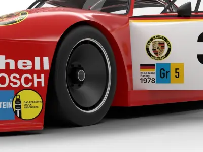 Porsche 935 77 Gelo No 67 Winner DRM Nurburgring Racing 1977 HQ 3D model