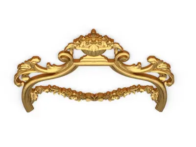 Classic carved decor ornament 392 3D model