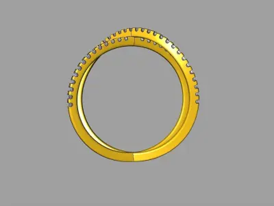 X cross ring 3D print model