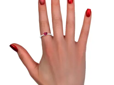 Solitaire ring model 3D print model