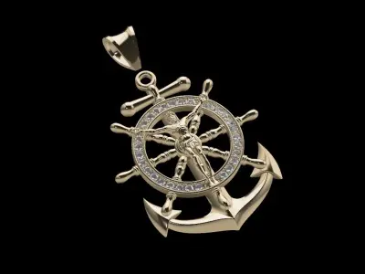 Anchor Cross Jesus D2 3D print model