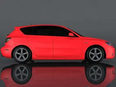 Mazda 3 MPS 2006 Low-poly 3D model