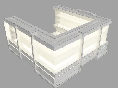 Kiosk Partition Booth a414d 3D model