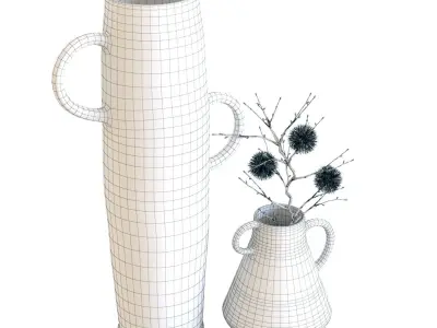 Crate and Barrel Leavitt and Leahigh vases 3D model
