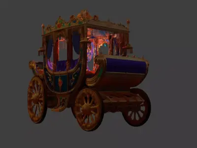 Chinese ancient  carriage   3D model